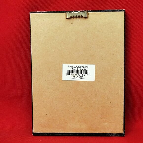 Distressed Framed Art Embroidered My Cat Lets Me Live Here - Picture 2 of 10